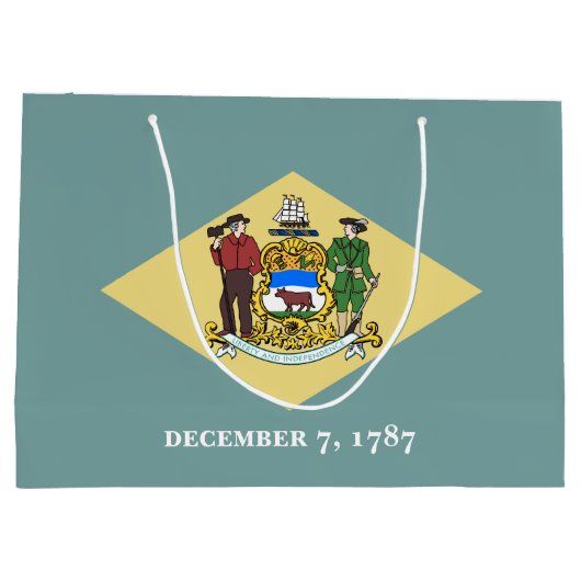vlag van Delaware-staat Groot Cadeauzakje (Achterkant)
