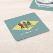 vlag van Delaware-staat Kartonnen Onderzetters (Schuin)