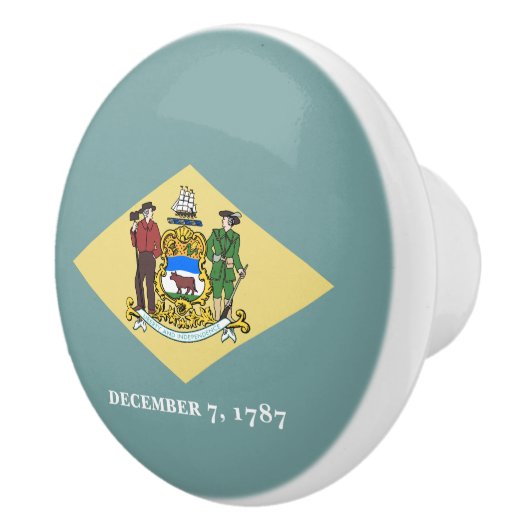 vlag van Delaware-staat Keramische Knop (Rechts)