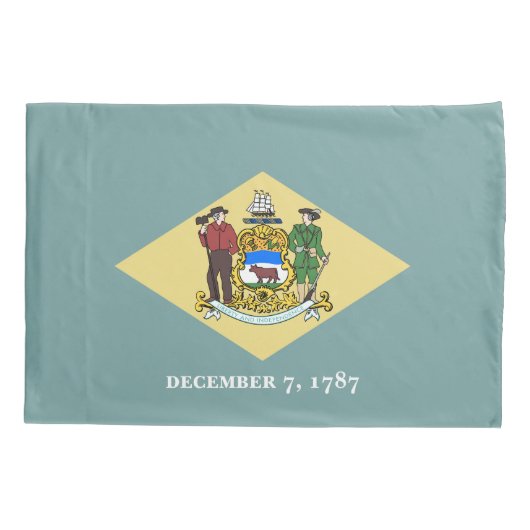 vlag van Delaware-staat Kussensloop (Achterkant)