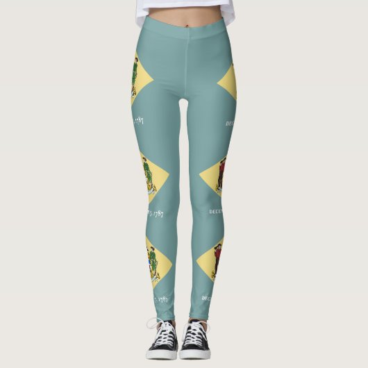 vlag van Delaware-staat Leggings (Voorkant)