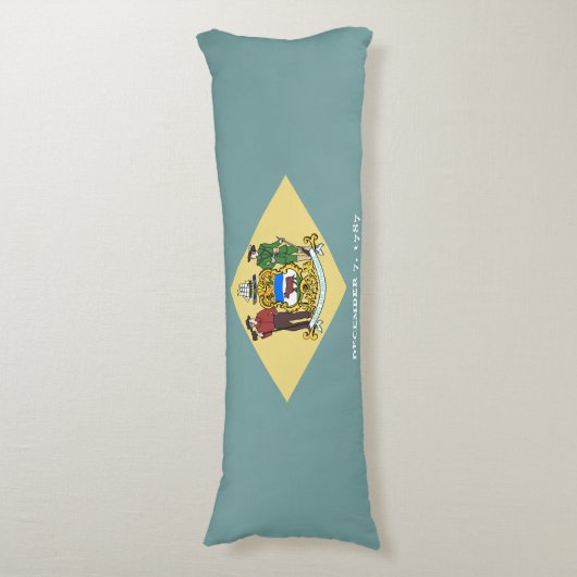 vlag van Delaware-staat Lichaamskussen (Voorkant Verticaal)