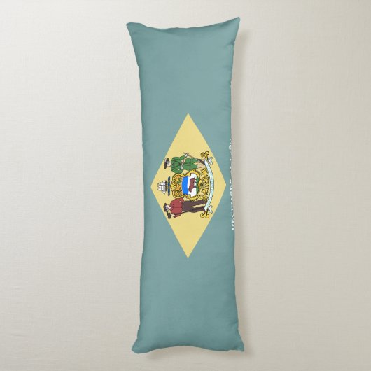 vlag van Delaware-staat Lichaamskussen (Achterkant (Verticaal))