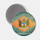 vlag van Delaware-staat Magneet (Voorkant / Achterkant)