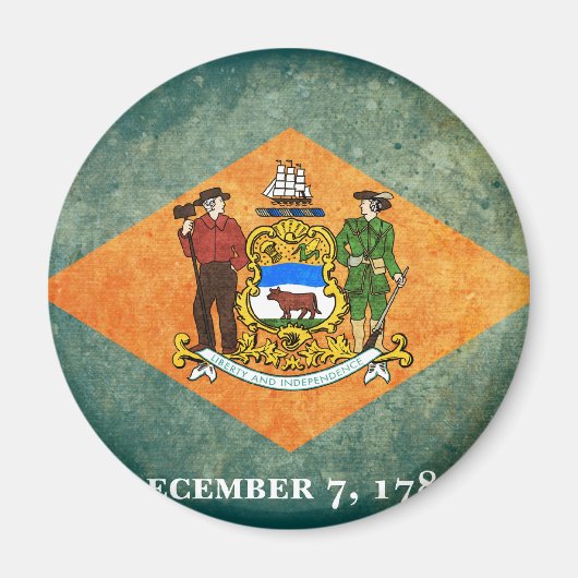 vlag van Delaware-staat Magneet (Voorkant)