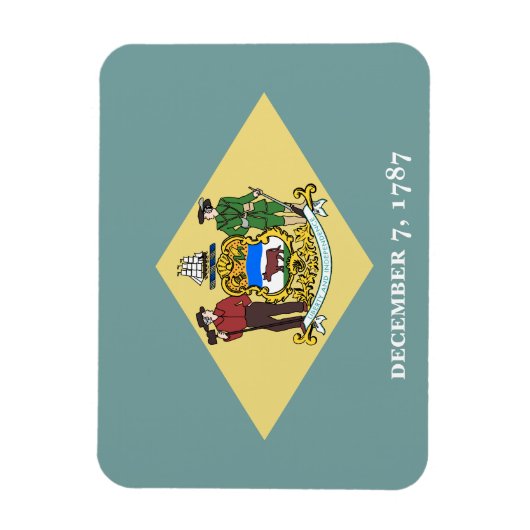 vlag van Delaware-staat Magneet (Verticaal)