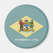 vlag van Delaware-staat Magneet (Voorkant)