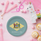 vlag van Delaware-staat Papieren Bordje (Feest)