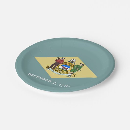 vlag van Delaware-staat Papieren Bordje (Gekanteld)