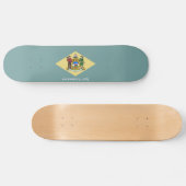 vlag van Delaware-staat Persoonlijk Skateboard (Horizontaal)