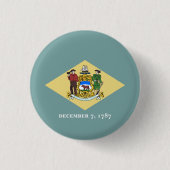 vlag van Delaware-staat Ronde Button 3,2 Cm (Voorkant)