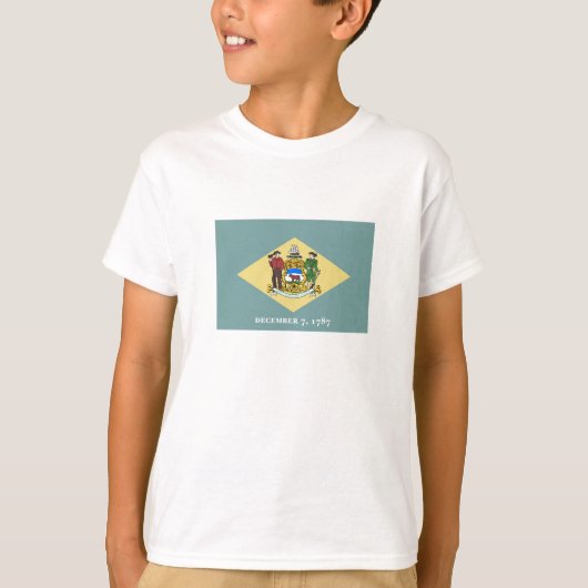 vlag van Delaware-staat T-shirt (Voorkant)