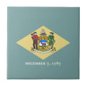 vlag van Delaware-staat Tegeltje (Voorkant)