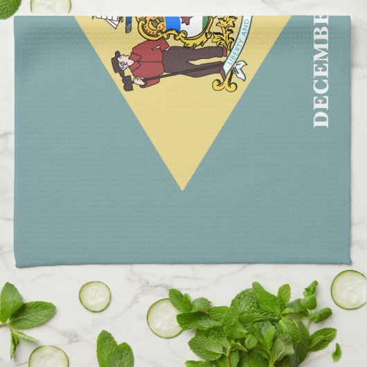 vlag van Delaware-staat Theedoek (Gevouwen)