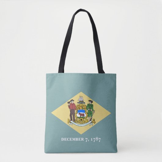 vlag van Delaware-staat Tote Bag (Voorkant)