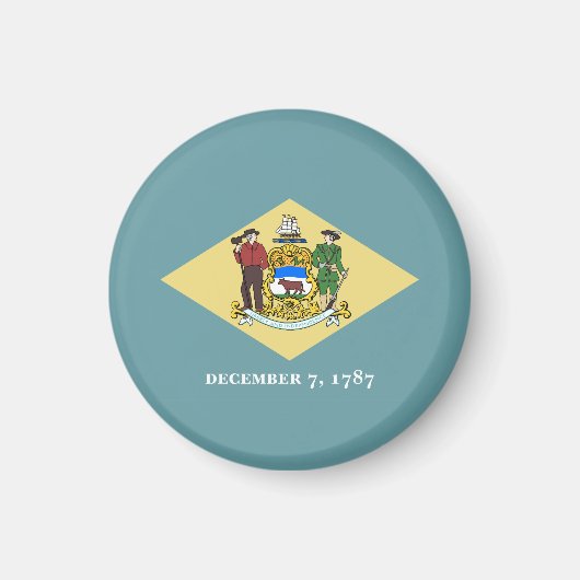 Vlag van Delaware State USA Magneet (Voorkant)