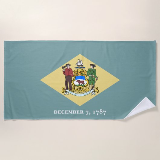 Vlag van Delaware Strandlaken (Voorkant)
