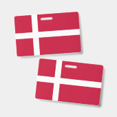 Vlag van Denemarken Badge (Voor- en achterkant)