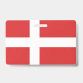 Vlag van Denemarken Badge (Achterkant)