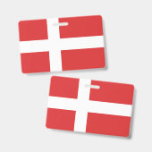 Vlag van Denemarken Badge (Voor- en achterkant)