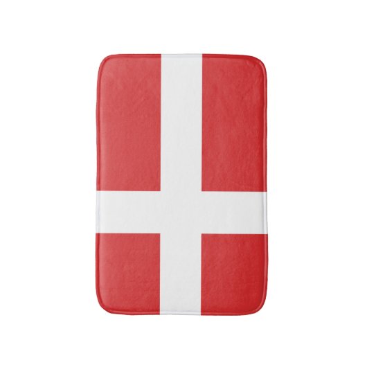 Vlag van Denemarken Badmat (Voorkant Verticaal)