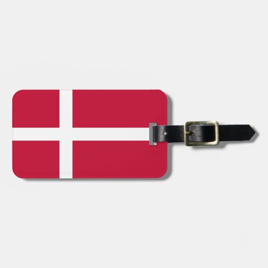 Vlag van Denemarken Bagagelabel (Voorkant horizontaal)