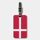 Vlag van Denemarken Bagagelabel (Voorkant verticaal)