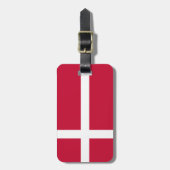 Vlag van Denemarken Bagagelabel (Voorkant verticaal)