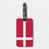 Vlag van Denemarken Bagagelabel (Achterkant verticaal)