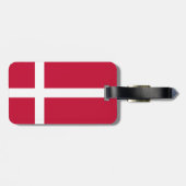 Vlag van Denemarken Bagagelabel (Achterkant horizontaal)