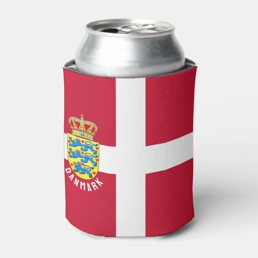 Vlag van Denemarken Blikjeskoeler (Blikje Voorkant)