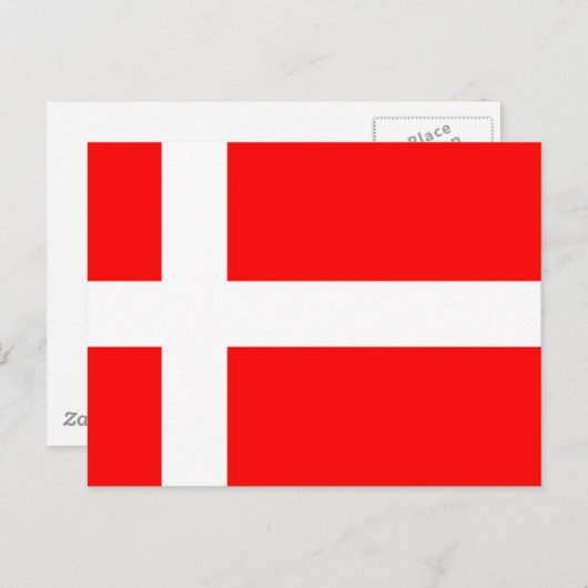 Vlag van Denemarken Briefkaart (Voorkant / Achterkant)