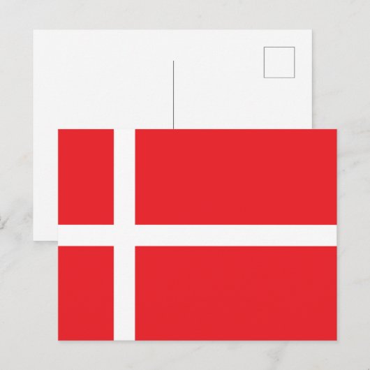 Vlag van Denemarken Briefkaart (Voorkant / Achterkant)