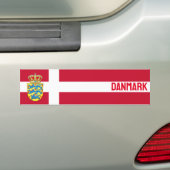 Vlag van Denemarken Bumpersticker (Op auto)