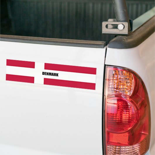 Vlag van Denemarken Bumpersticker (Op Truck)