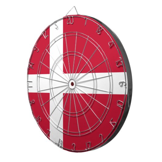 Vlag van Denemarken Dartbord (Voorkant Rechts)
