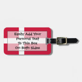 Vlag van Denemarken Easy ID Personal Bagagelabel (Voorkant horizontaal)