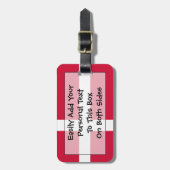 Vlag van Denemarken Easy ID Personal Bagagelabel (Voorkant verticaal)