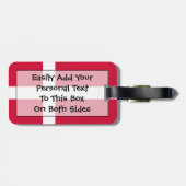 Vlag van Denemarken Easy ID Personal Bagagelabel (Achterkant horizontaal)