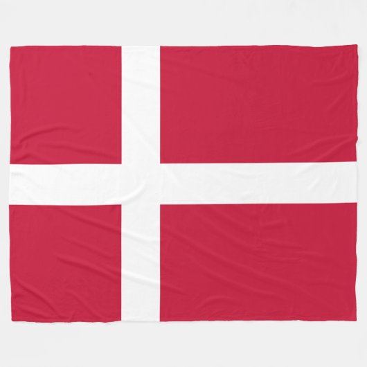 Vlag van Denemarken Fleece Deken (Voorkant (Horizontaal))