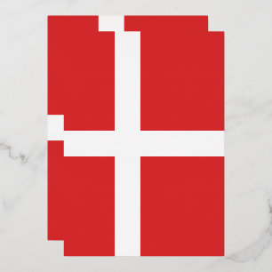Vlag van Denemarken Folie Uitnodiging