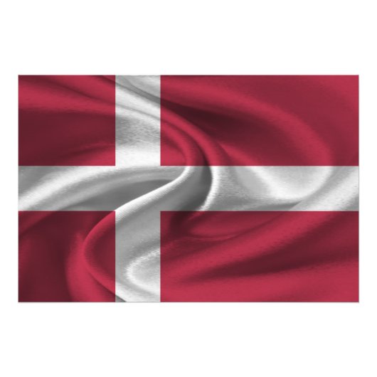 Vlag van Denemarken Foto Afdruk (Voorkant)