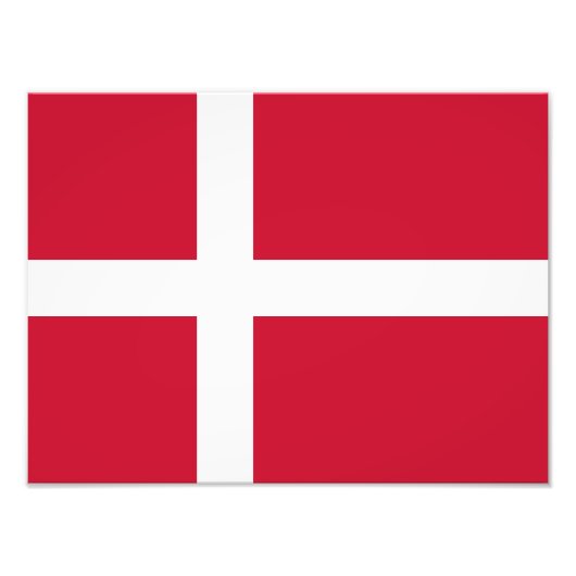 Vlag van Denemarken Foto Afdruk (Voorkant)