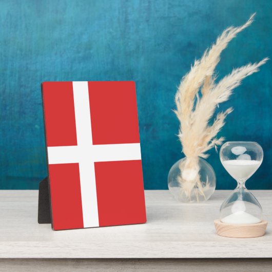Vlag van Denemarken Fotoplaat (Zijkant)