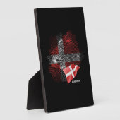 Vlag van Denemarken Fotoplaat (Zijkant)