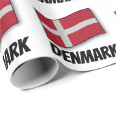 Vlag van Denemarken, gelabeld Cadeaupapier (Rol Hoek)