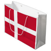 Vlag van Denemarken Groot Cadeauzakje (Voorkant Gekanteld)