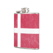 Vlag van Denemarken Grunge Heupfles (Links)