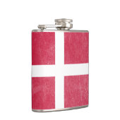 Vlag van Denemarken Grunge Heupfles (Rechts)