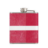 Vlag van Denemarken Grunge Heupfles (Achterkant)